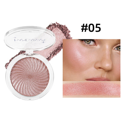 6Colors Face Brightening Highlighter Palette Monochrome Pearlescent Fine Glitter White Champagne Waterproof High Gloss Highlight