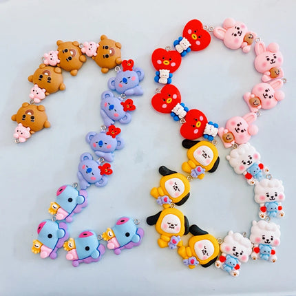 10PCs Cute Animal Cartoon Koala Resin Charms for jewelry making Pendant Small Character Mum Gifts Earring Necklace Accessories
