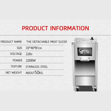 Commercial Electric Automatic Meat Shredder Stainless Steel Heavy Duty Anti-Slip 220v Meat Cutting Machine for Restaurant Home