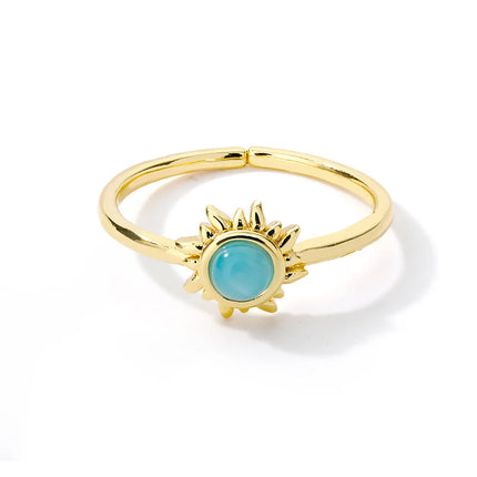Zircon Moon Star Rings For Women Stainless Steel Glowing Moon Star Adjustable Finger Ring Aesthetic Wedding Jewelery Gift Femme