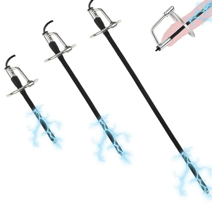 Silicone Male Electric Shock Urethral Plug Short Long Electro Penis Plug Dilator Set Sex Toy For Man