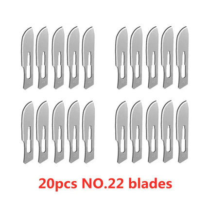20-100pcs NO.20-NO.25 Sterile Medical Surgical Blades for Cutting Phone PCB Repair DIY Carving Animal Eyebrow Scalpel Knife