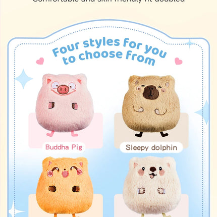 Cute Soft Plush Powder Puff Comfortable Skin-friendly Flocking Material Thick Large Powder Puff for Loose Powder Setting Makeup
