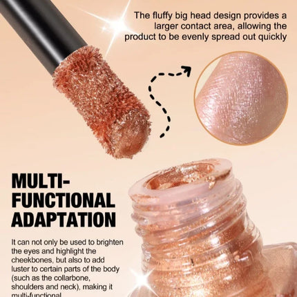  Liquid Highlighter Starlight Liquid Fine Sparkle for Face Body Long-Lasting Glow for Stage Festival & Photography Makeup