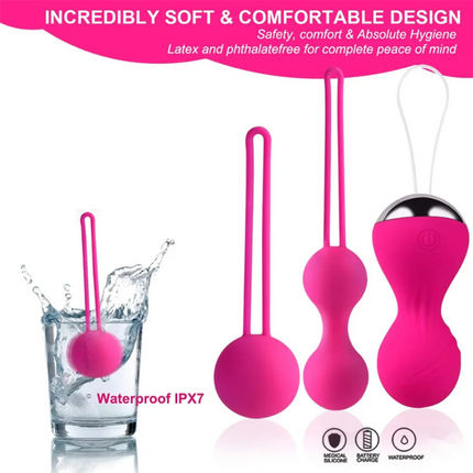 3/4pcs Kegel Vagina Balls Vibrator Wireless Remote Silicone Dumbbell Shrink Exercise Vibrating Eggs Sex Toys For Women Massager