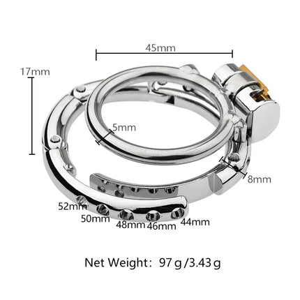 Adjustable Snap Ring Male Chastity Device Metal Cock Cage Slave BDSM Sex Toys for Men Penis Urethral Lock Adult Chastity Belt