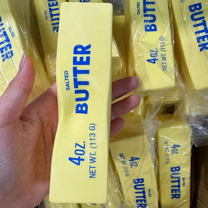 Realistic Butter Stick Squeezing Soft Slow Rebound Decompression Fidget for Home Decor Living Room Shelf Stress Relief Ornament