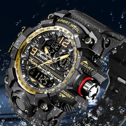 SANDA G style New Men's Watch 50M Waterproof Sports Military Quartz Watch For Male Electron Digital Wristwatch Reloj De Hombre