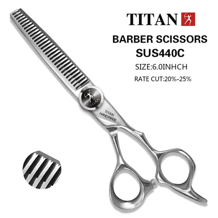 TITAN Professional Hairdresser Scissors Barber Scissors Hair Cutting Thinning Set of 5.5/6.0/6.5/7.0 Inch Japan 440C Steel