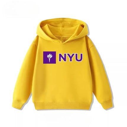 New York NYU Letters Children's Sweatshirt Boys and Girls Clothing Autumn and Winter Warm Student All-match Children's Hoodie