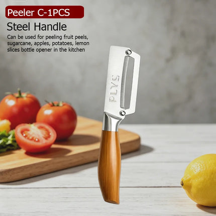 Stainless Steel 3-in-1 Kitchen Peeler Multifunction Kitchen Vegetable Peeler Fruit Slicing Knife Bottle Opener Specific Peeler