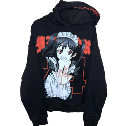 Winter Japanese Harajuku Style Cartoon Character Design Men's Hoodie 2025 Y2k Anime Print Fashion Men's and Women's Loose Top