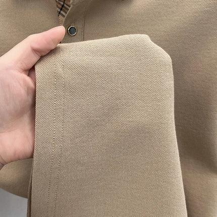 Summer 2025 men's golf fashion: short-sleeved polo shirt, high-end design, exquisite ice silk embroidery, breathable T-shirt