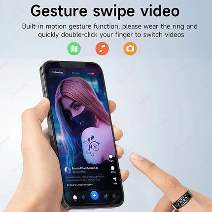 2026 Smart Ring With Wireless Charging LED Display Screen Heart Rate Blood Oxygen Monitor Waterproof Multi Sports Mode Smartring