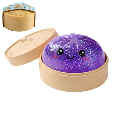 2026 steamed bun Squishy Toy with steamer Box Stress reducing rebound toy Stress Relief Sensory Ball For Adults