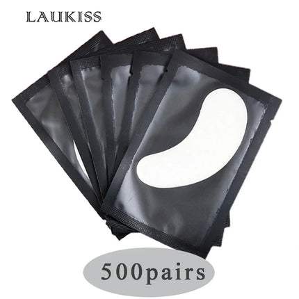 50/500/1000pcs Gel Patches for Eyelashes Building Eyelash Extension Under Eye Pads Lash Stickers Tools Wholesale LAUKISS