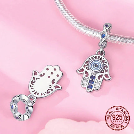 925 Sterling Silver Classic Purple Heart Shape Dragon Pegasus Butterfly Charms Beads Fit 3mm Original Bracelet DIY Jewelry Gift