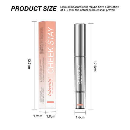 Cheek Blusher All-Day Liquid Blush Long-Lasting Buildable Ultra-Blendable Blush Liquid New Sponge Applicator Cheek Stain Makeup