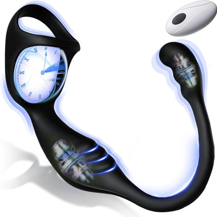 Télécommande Vibrateur Anal Masseur de Prostate avec Anneau Vibrant pour Pénis pour Retarder l'Éjaculation Jouets Sexuels pour Hommes