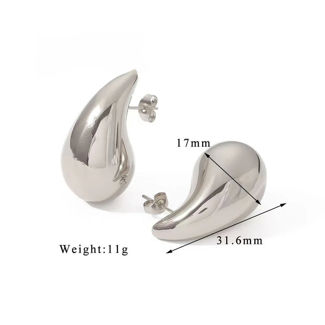 Fashionable elegant waterproof stainless steel bow heart-shaped pendant women's earrings jewelry party wedding 2025 new item