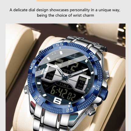 POEDAGAR Luxury Man Digital Watch Alarm Luminous LED Week Date Sports Quartz Men Watch Fashion Military Electronic Men's Watches