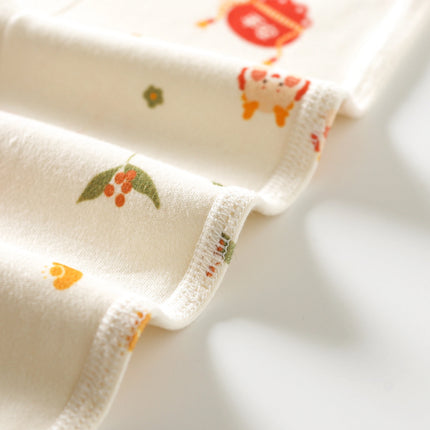 Newborn Baby Long-Sleeved Jumpsuit, Spring and Summer Thin Baby Clothes, Toddler All-Season Pajamas, Pure Cotton Romper