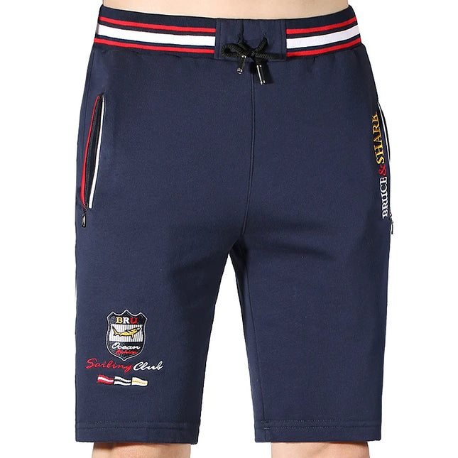 New Summer Elastic Waist Men Shorts Sports Bruce&Shark Casual Fashion Men Gym Pants Short Breathable Fitness Jogging Shorts Big