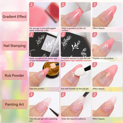 UR SUGAR 9 Colors Pat Painting Gel Nail 4 In 1 Semi Permanent Soak Off UV LED Nails Used For Gradient Stamping Pattern