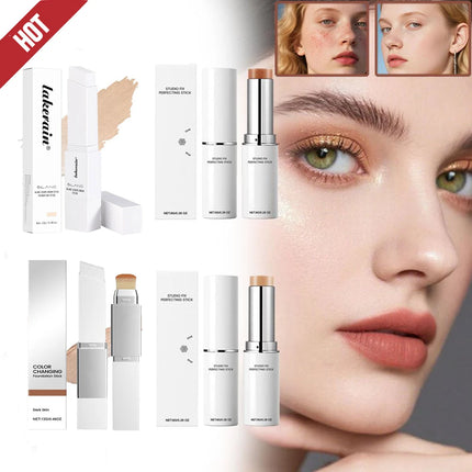 Three Models 2-in-1 Color-Changing Foundation Stick Multifunctional Foundation Liquid Lightweight Moisturizing Brightening