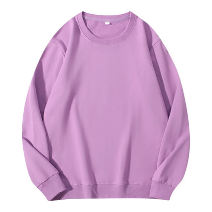 Autumn O-Neck Cotton Women's Sweatshirt Hoodies Basic Loose Casual Women Pullover Solid Sweatshirt Ladies Tops Factory Wholesale