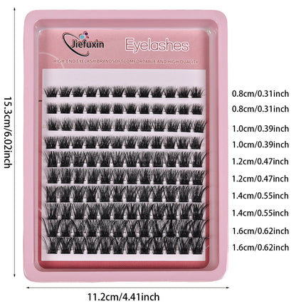 Lash Clusters 120pcs Cluster Lashes 8-16mm Wispy Individual Eyelashes Extensions Natural LookLash D Curl Fluffy Cluster Lashes