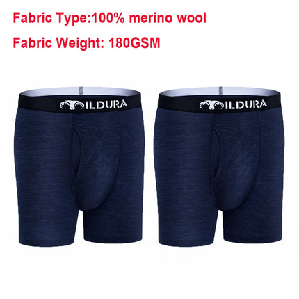 100% Merino Wool Boxer Briefs Men Merino Underwear Base Layer Merino Boxer Brief Underpants Soft Moisture Breathable Asian Size
