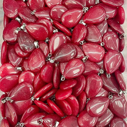 RX9-1 18*25mm natural stone water drop shape pendants charms for Necklaces making