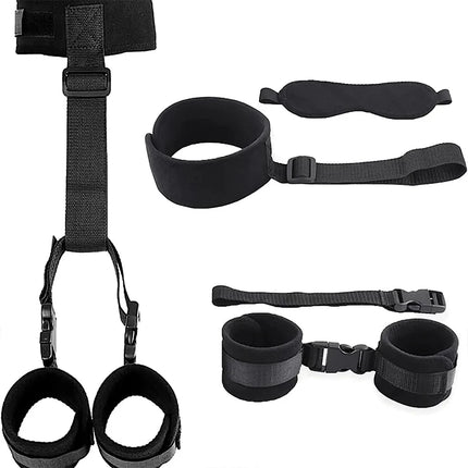 7 Piece Adult Bdsm Bed Erotic Products Women Couples Handcuffs Bandage Set SM Restraint Wrist And Ankle Cuff Sex Toys Sex Swing