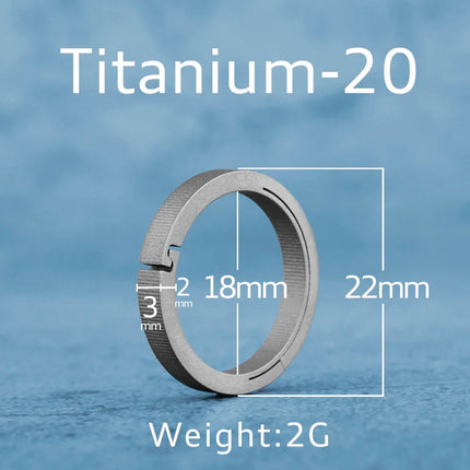 Black Titanium Keyring Car Men Flat Key Chain Rings Holder Lightweight EDC ARC Keychain Buckle for Accessories Gadgets Wholesale