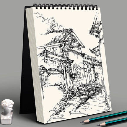 1 Pack 30-Sheets ,Sketch Book, Top Spiral Bound Sketch Pad, Acid Free Art Sketchbook Artistic Drawing Painting Writing Paper For