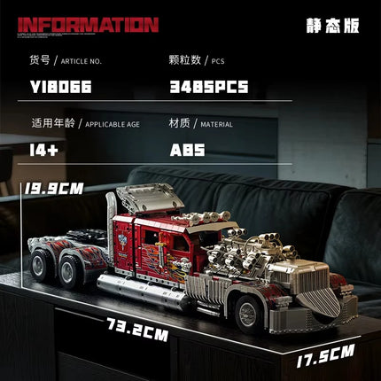 3485PCS MOC Technical Thor 24 Heavy Truck Car Building Blocks Assembling Car Bricks Model Toys for Boys Kids Xmas Gift Set