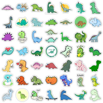 Cute Lovely dinosaur Stickers Kawaii Animal Self-Adhesive Decals for Laptop Scrapbook Luggage Refrigerator Notebook Child Toys