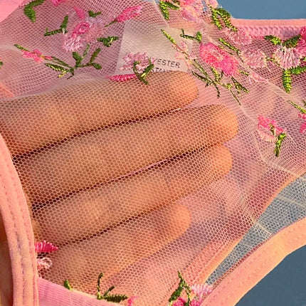 Round Up Night Beautiful Sexy Women 2 Piece Floral Embroidery Underwear Sexy Erotic Lingerie Underwear Lenceria Sexy Sets