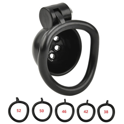 ABS Chastity Cage with 5 Rings Cock Cage Adult Sex Toy Penis Bondage Urethral Lock with Plug Male Cuckold Erotic BDSM Toy