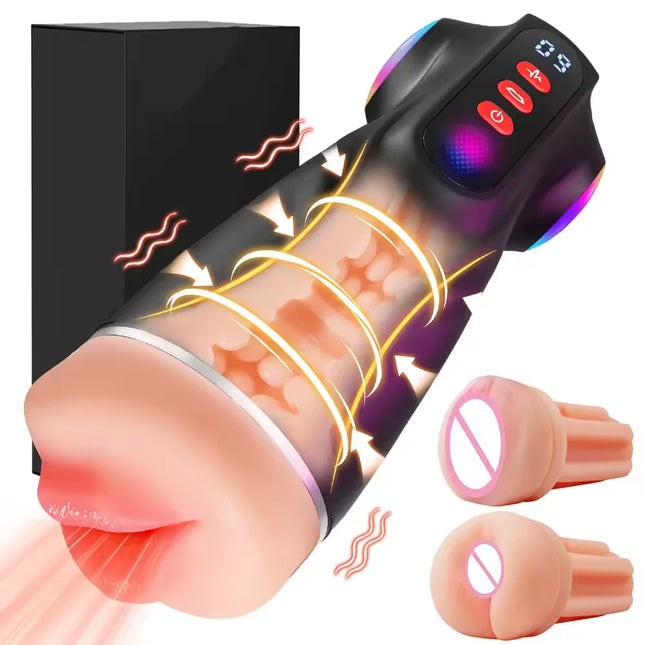 Automatic Male Masturbator Sex Toys for Men AI Sync Pocket Pussy APP Control 9 Sucking 9 Vibrating Modes Adult Sex Toys for Men