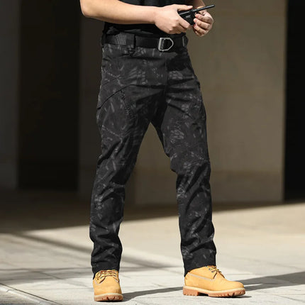 Summer Casual Lightweight Army Military Long Trousers Male Waterproof Quick Dry Cargo Camping Overalls Tactical Pants Breathable