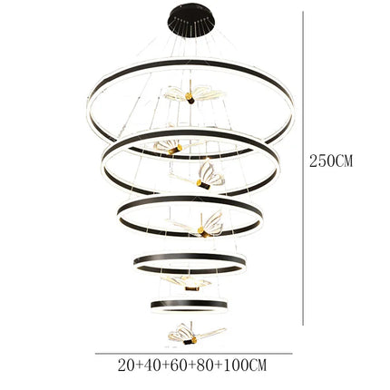 Modern Home Decor Ring LED Lights Pendant Light Lamps for Living Room Chandeliers for Dining Room Hanging Light Indoor Lighting
