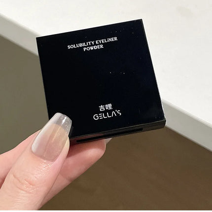 2 Color Eyeliner Powder Palette Matte Eyebrow Portable Longlasting Quick Dry Smooth Black Brown Eye Shadow Makeup Cosmetics 7g