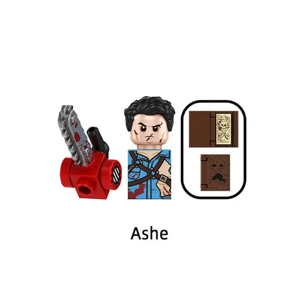 Blind Box Building Blocks TP1011 Halloween Horror Jason Sally Leather Face Jack Character Figures Bricks Game Toys Festival Gift