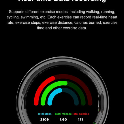 R04 Smart Ring Men Women Health Sleep Monitor 5ATM Waterproof Smartring Multi-sport Mode Camera Control