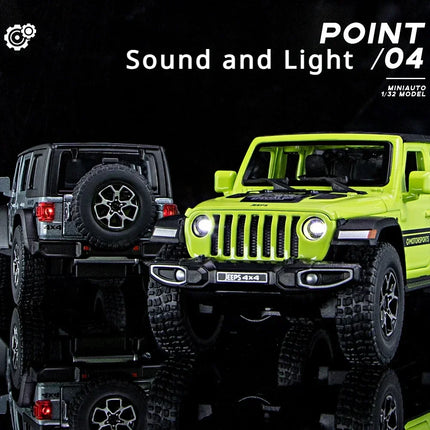 1:32 Jeep Wrangler Rubicon Off-road car Alloy Model Car Toy Diecasts Metal Casting Sound and Light Car Toys For Children Vehicle