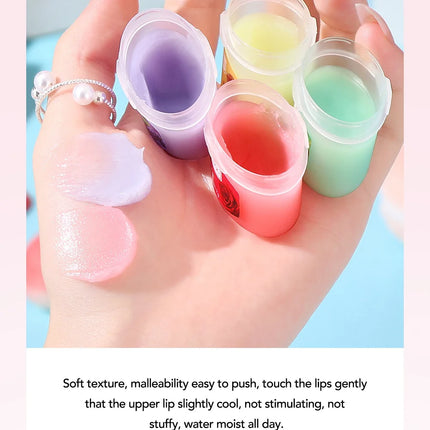 4/6/8pcs Fruit Series Lip Balm Set Sleeping Lip Mask Moisturizing Hydrating Non-sticky Anti-Cracked Lip Balm Lips Care
