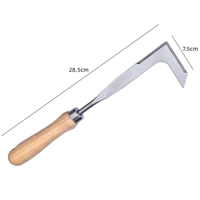 L Shaped Hand Crevice Weeder Root Remover Tool Outdoor Weeder Portable Weed Puller Handled Up Manual Stainless Steel Garden Tool
