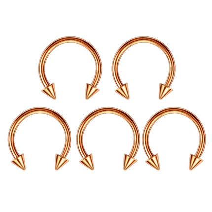 40PCS Surgical Steel Body Piercing Jewelry Lot Bulk Nose Ring Tongue Bar Lot Eyebrow Labret Piercing Set Horseshoe Ring Lot Pack